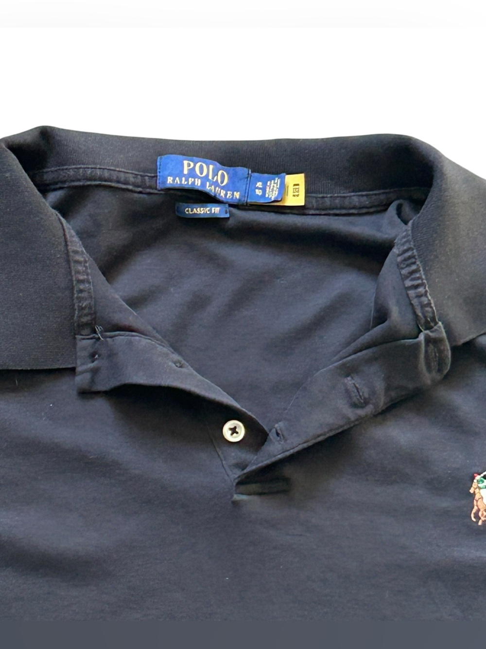 Polo By Ralph Lauren Polo Shirt Black Classic Fit Size XL - Picture 3 of 4